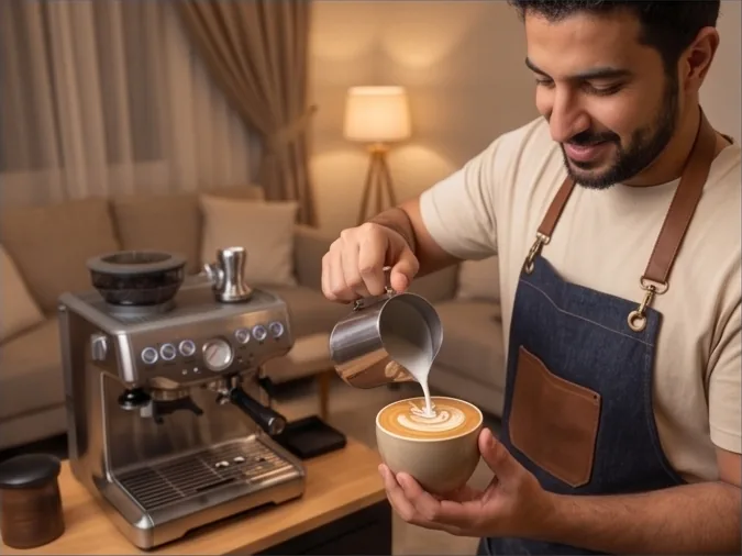 باريستا يحضّر قهوة مختصة