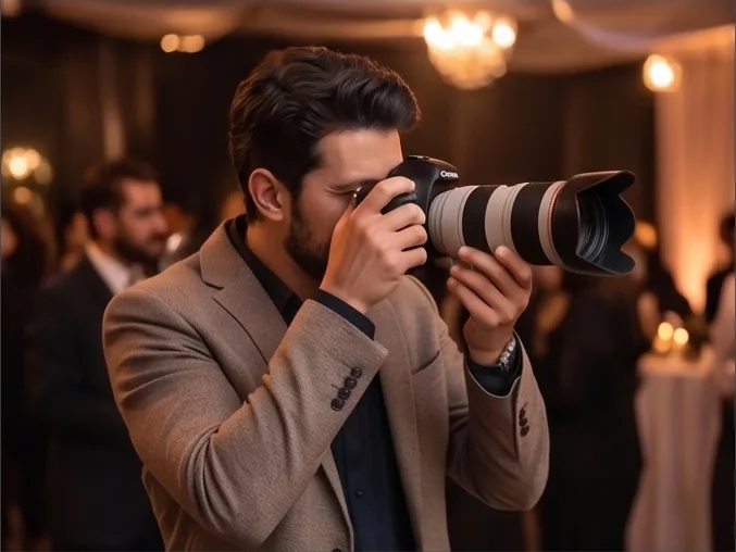 مصوّر يوثّق الجلسة